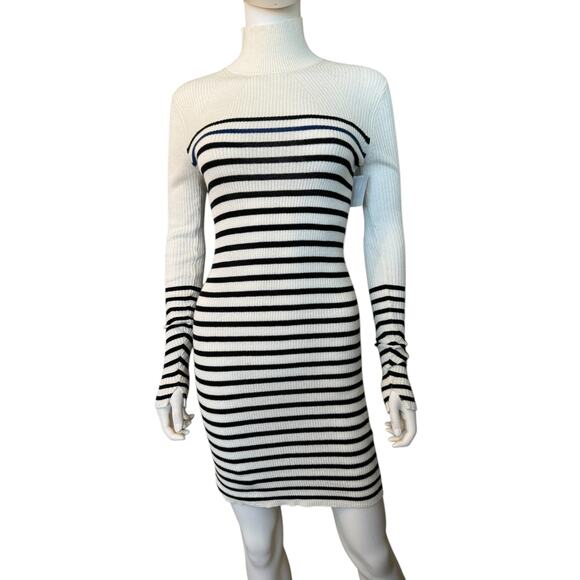 rag & bone Sweaters - New ~ RAG & BONE ~ Cashmere White Black Striped Knitted Sweater Dress Size Small